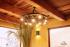 A wrought iron light - a wrought iron chandelier Pine (SI0410)